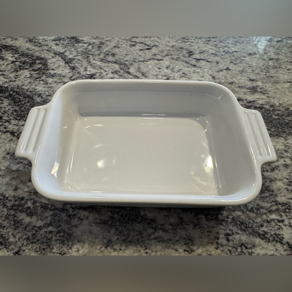 NEW LE Creuset Small White Stoneware 18cm Rectangular Baking Dish 9"x5"